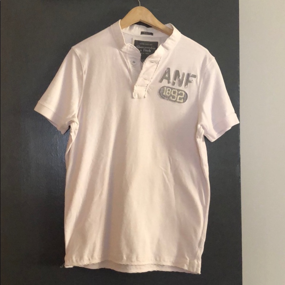 Short sleeve shirt in white Abercrombie &fitch